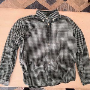 GAP Checkered Casual Untucked Button Down Shirt L EUC